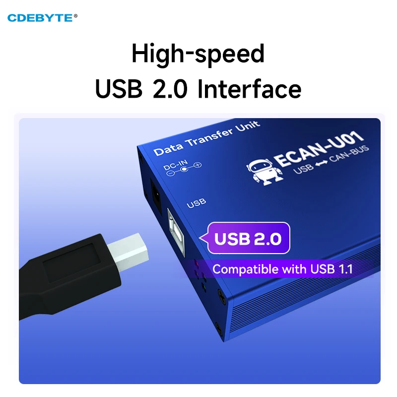 CAN2.0 Debugger CAN to USB Converter Bus Analyzer CDEBYTE ECAN-U01 CAN-BUS Bidirectional 2-Way Isolated Transceiver USB2.0