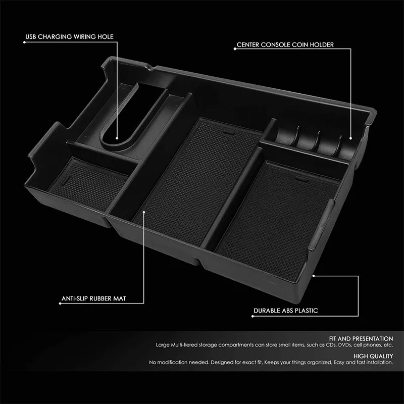 Car Storage Box for Toyota Tundra XK50 2007~2021 Accessories Central Console Armrest Organizer Pallet Holder Tray 2008 2013 2015