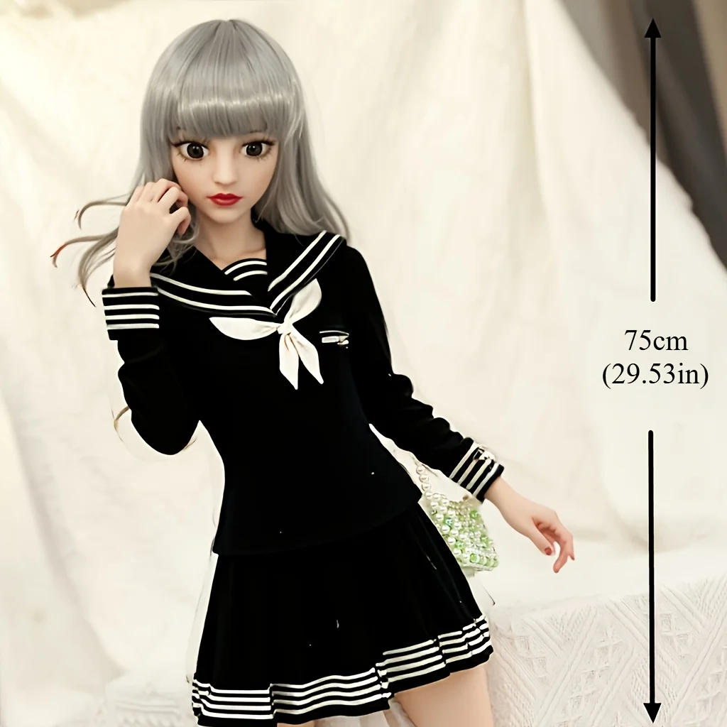 Kerstcadeau deal】80 cm grote schattige BJD-pop - beste keuze voor verjaardagscadeau, verzamelbare anime-figuur met beweegbare gewrichten, Lowe