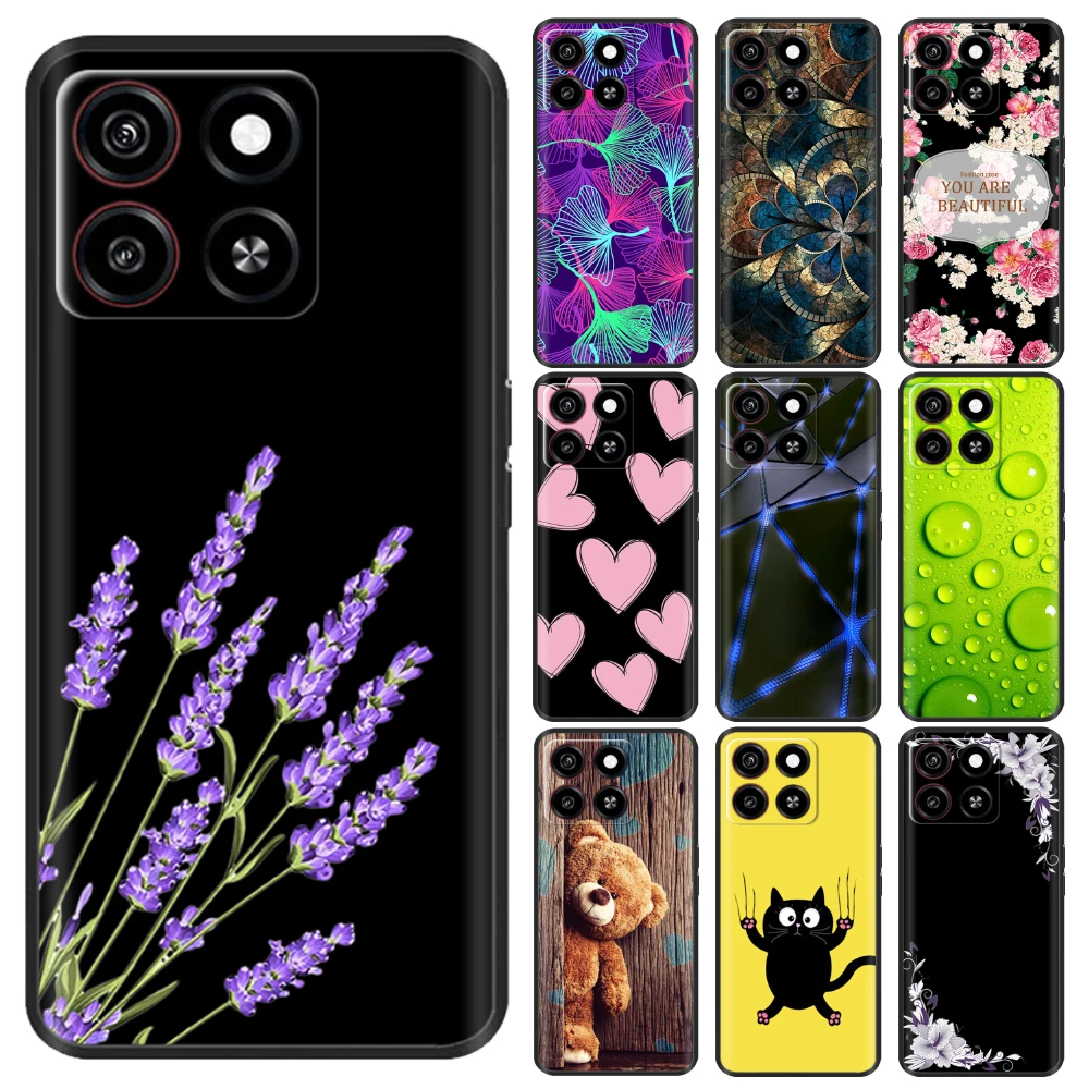 

For ZTE Blade A35 Case Black Silicone Soft Luxury Phone Back Cover for ZTE Blade A55 4G Cases Painted Bumper Shells Fundas Etui