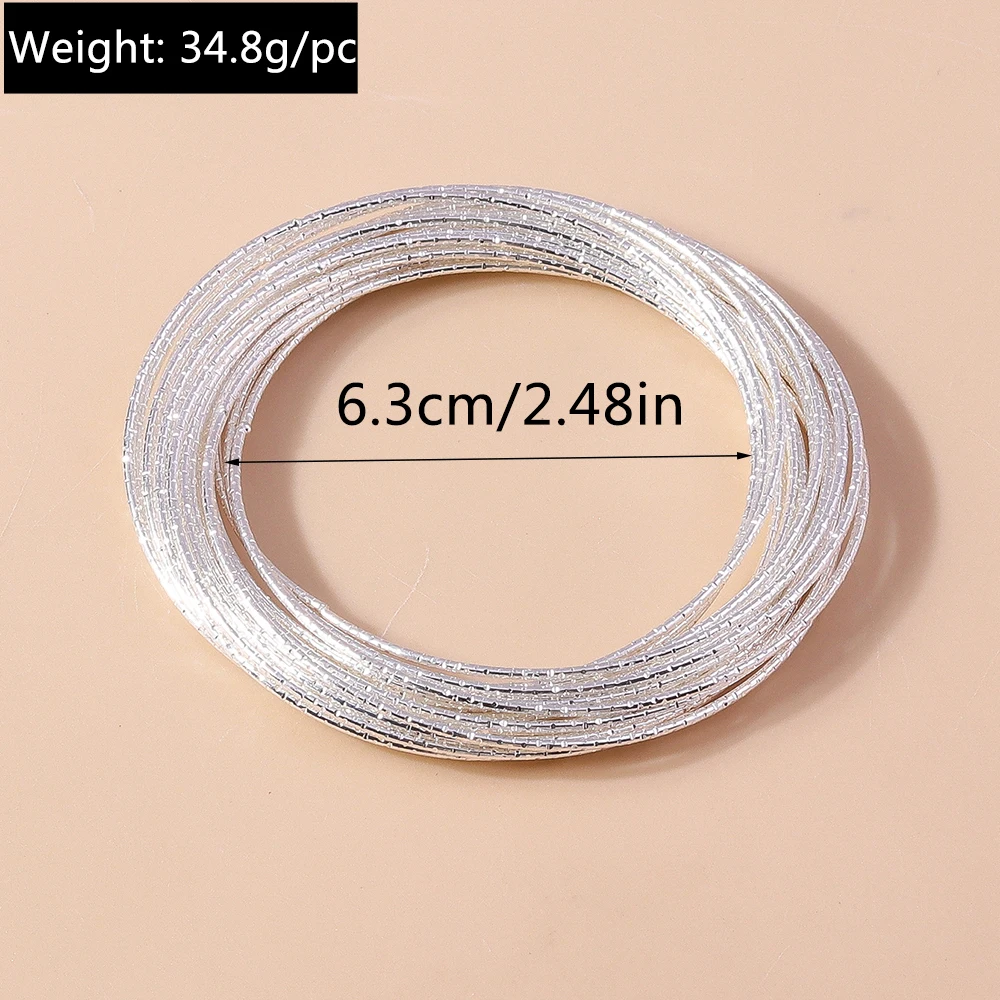 Aihua Mode Sterling Silber Grübchen Kreis Silber Farbe Armreifen Armbänder für Frauen Männer Liebhaber Hochzeit Verlobung Schmuck Geschenk – Detail 7