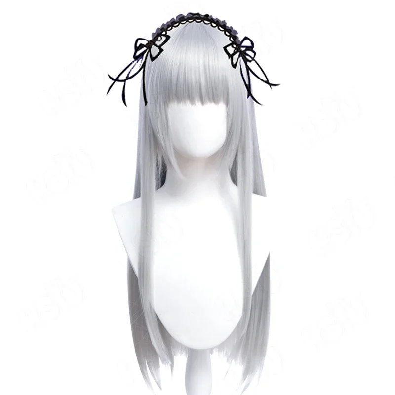 Rozen Maiden suigintou cosplay wig silver long hair mercury Lampe cosplay