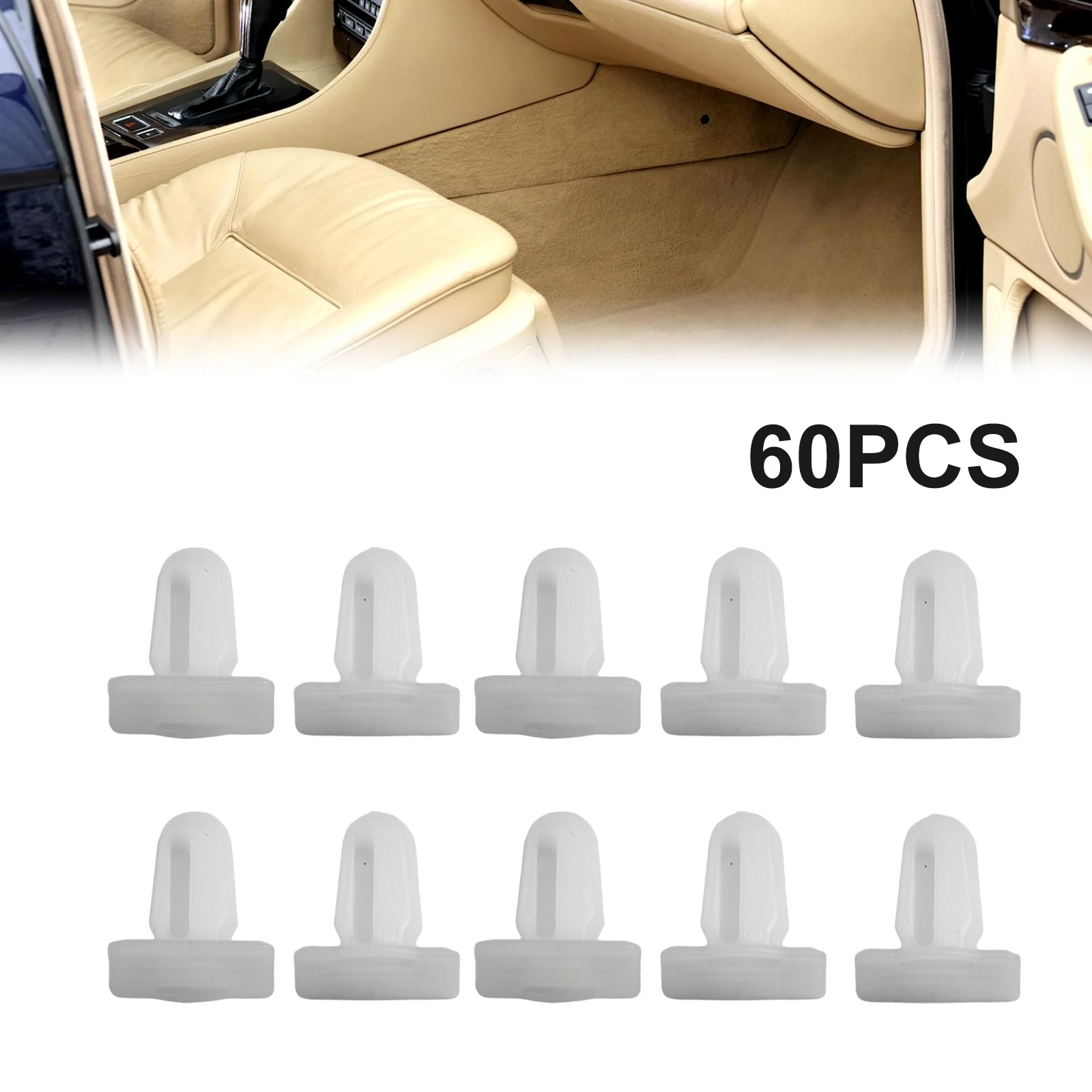 

Door Sill Trim Clip Fasteners 60pcs Compatible With For BMW E82 E88 F22 F30 F32 F36 E30 E36 Quick And Easy Installation