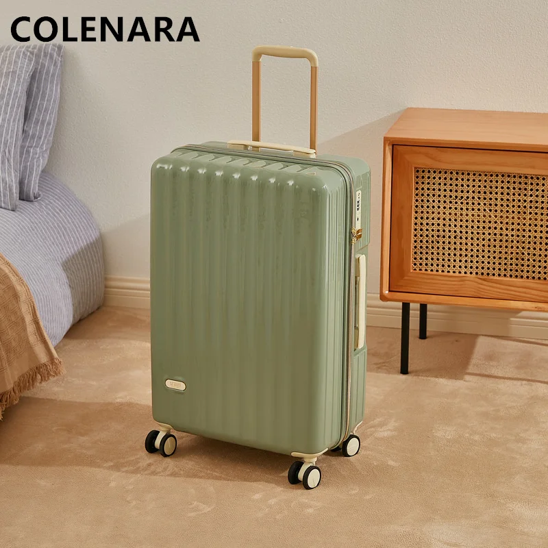 Colenara Nieuwe Bagage Heren Gouden Trolley Koffer Dames Stille Waterdichte Grote Capaciteit Universele Rollende Koffer