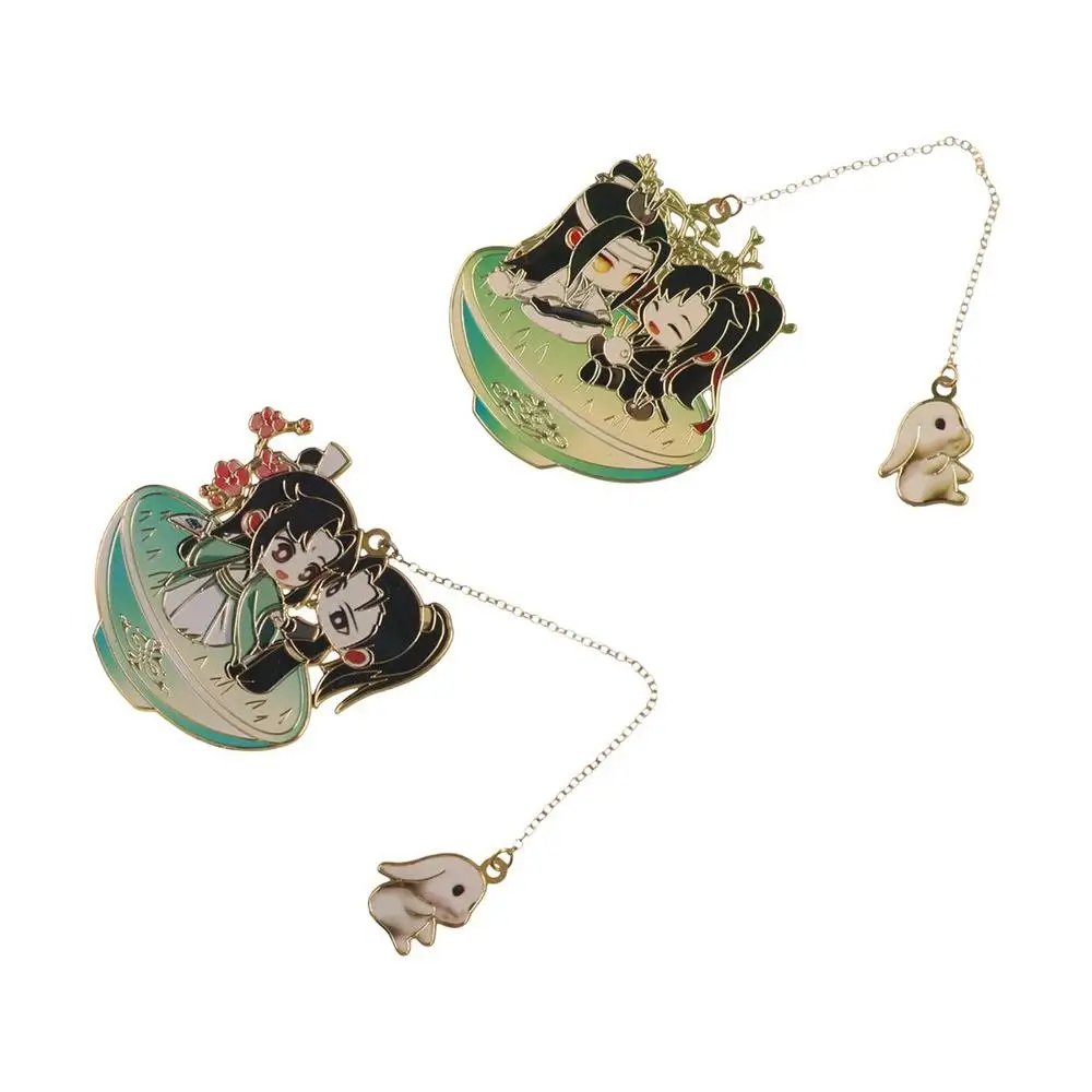 ที่คั่นหนังสือลายอนิเมะสุดหรู แลน หวังจี นักเรียน โมเต๋าจูซือ ฝึกฝนเวทมนตร์ปีศาจ ที่คั่นหนังสือแบบกลวง ที่คั่นหนังสือแบบคลิปกระดาษ ที่คั่นหนังสือโลหะ