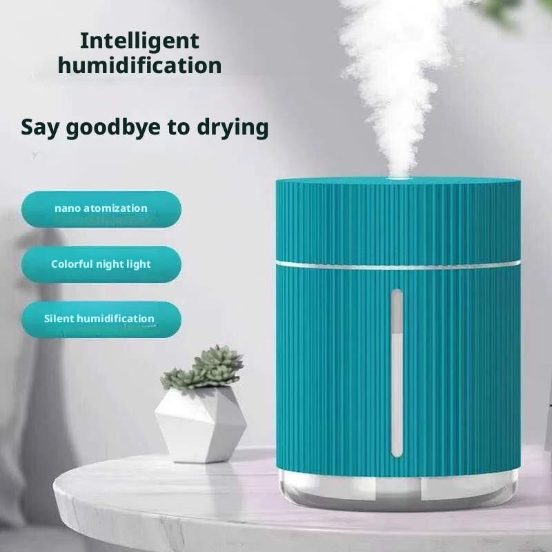 USB Rechargeable Home Portable Ultrasonic Humidifier with Air Diffuser & Color-Changing Lights 1200ml Capacity Humidity Control