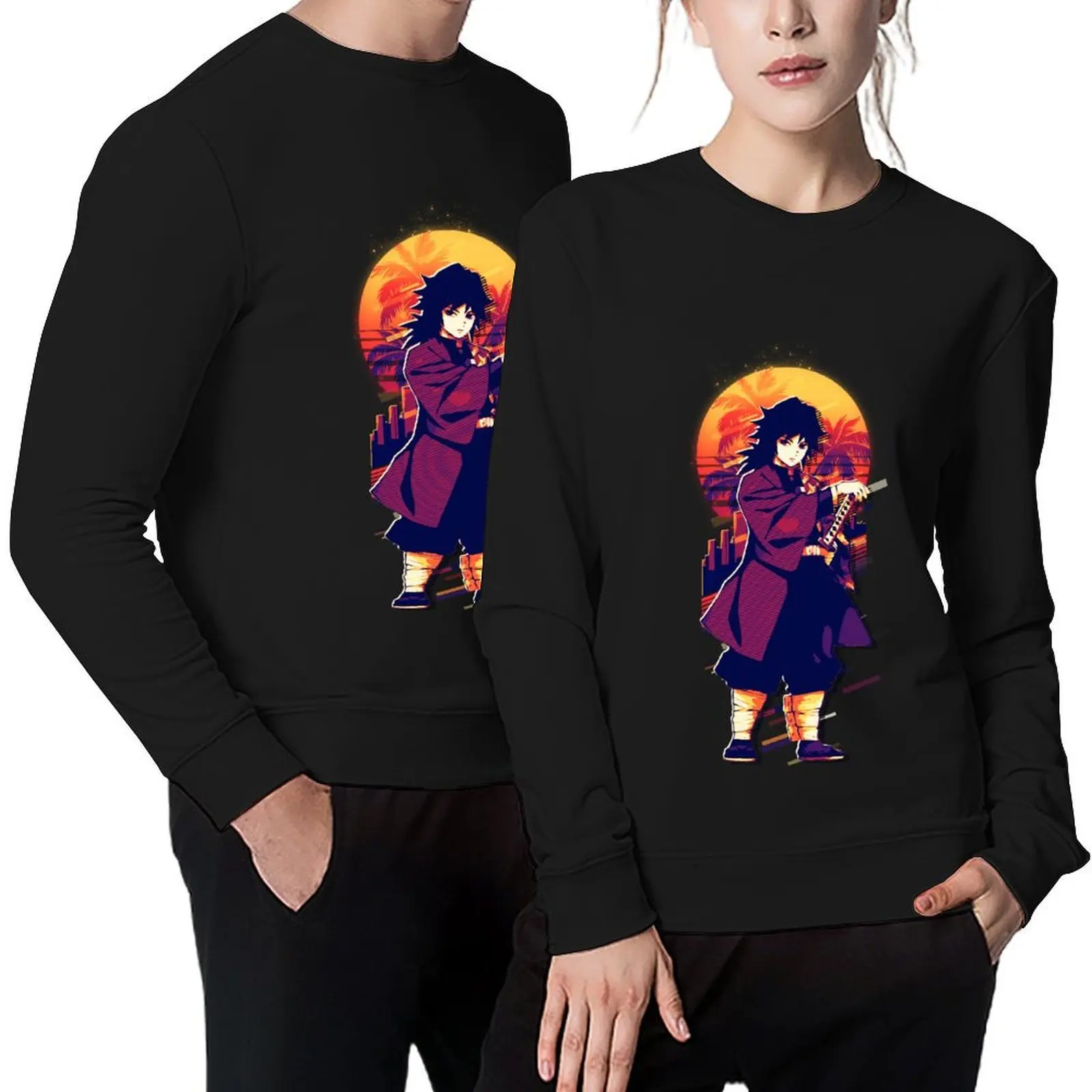 

Giyu Tomioka Retro Art Pullover winter clothes mens designer clothes tracksuits anime clothing new in hoodies & sweat-shirt