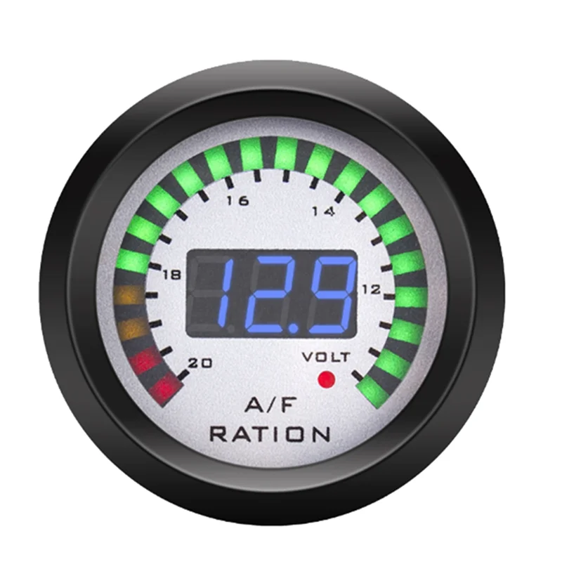 

A58X-Car Digital Display Air Fuel Ratio Gauge 52Mm AFR Meter 2IN1 Voltmeter 12V Narrowband O2 Oxygen Sensor Meter