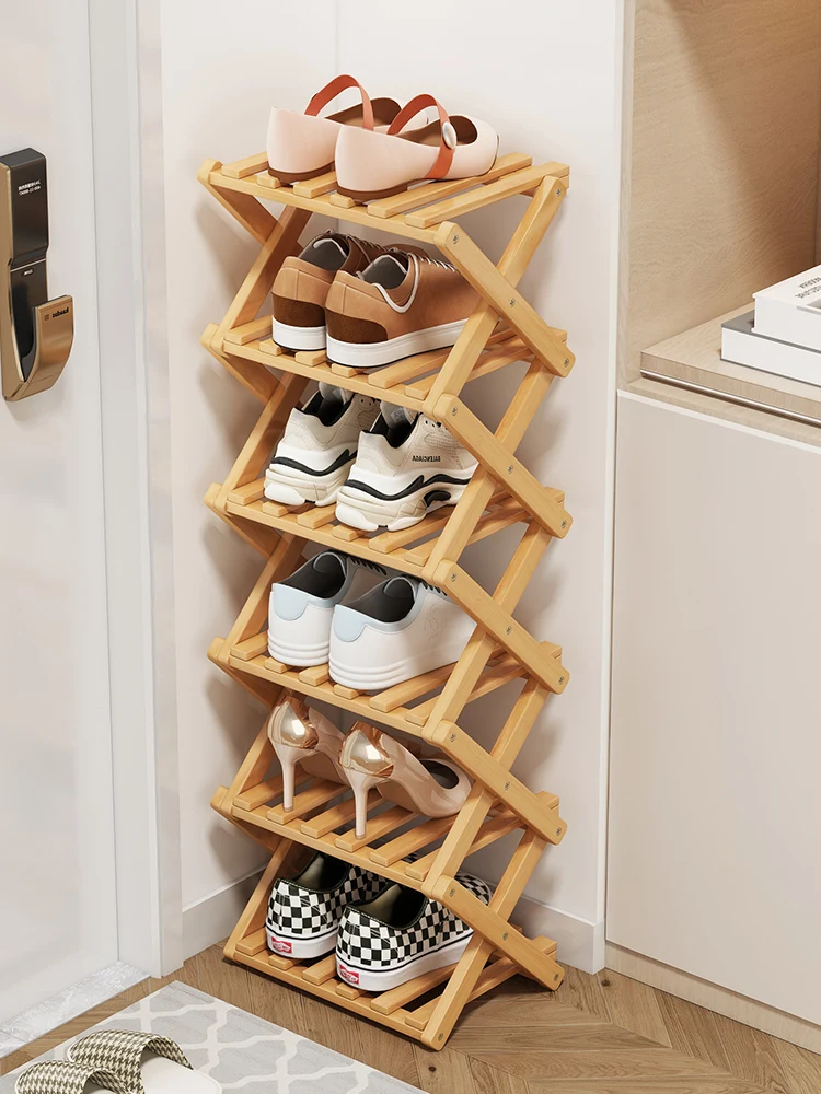 

Multi-layer folding shoe rack can be used by pulling it, no installation required, home door and dormitory storage artifact