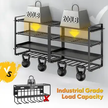 Organizador de herramientas eléctricas de pared, soporte para taladro grande y resistente, garaje y almacenamiento de 4 niveles, ideal para estanterías de servicios públicos. 10 best sales Organizador de garaje - №5