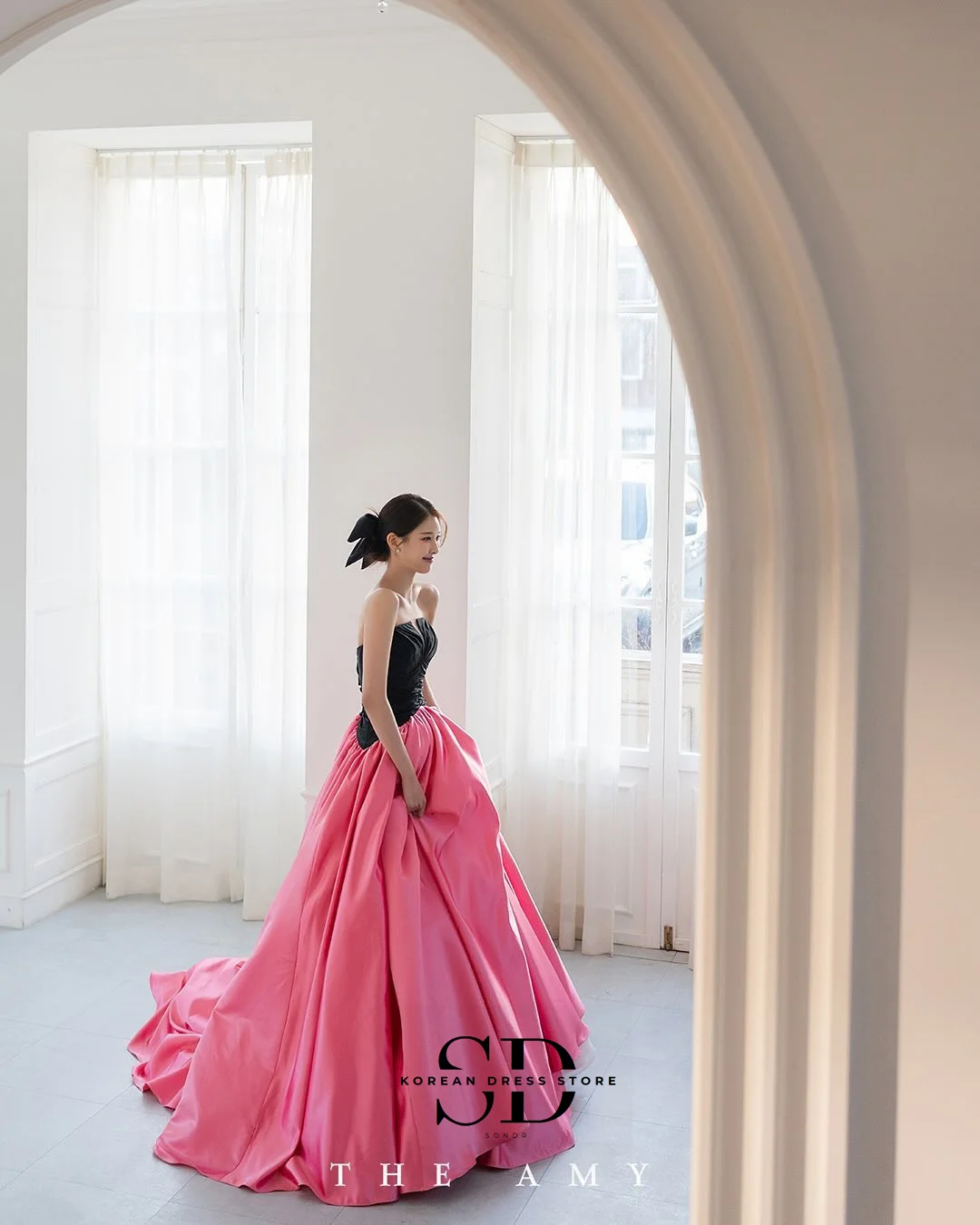 Sondr – robe de soirée de luxe, avec manches détachables, couleur contrastée, robe de princesse personnalisée, robes de mariage coréennes à pression