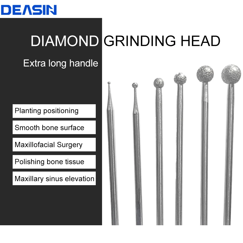 Dental Diamond Burs for Dental Implant Surgical Low Speed Straight Handpiece 20 Degree Contra Angle SG Series 70mm HP Dia.2.35mm