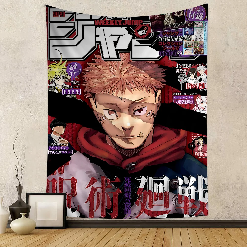 Jujutsu Kaisen Anime Hippie Wall Hanging Tapestries for Living Room Home Dorm Decor Art Home Decor