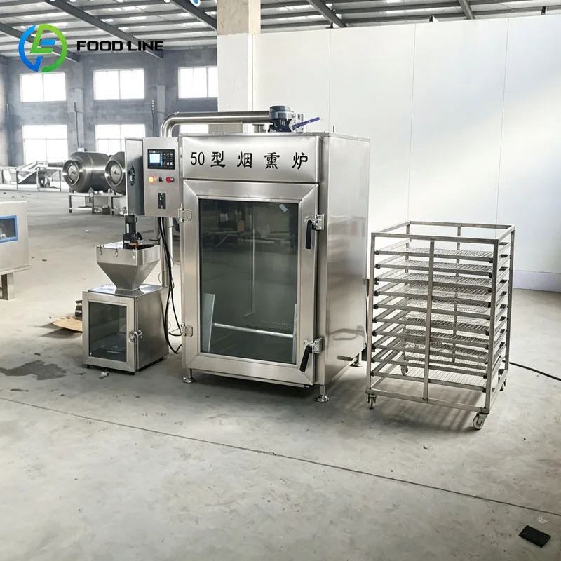 Smokehouse Machine Industrial Smoker Machine Commercial Smoking Oven for Sausage Ham Fish Processing Customized