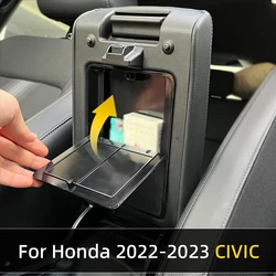 For Honda Civic 2021 2022 2023 2024 Car Organizer Center Console Hidden Storage Box Trim For Civic 11th Gen Accessories