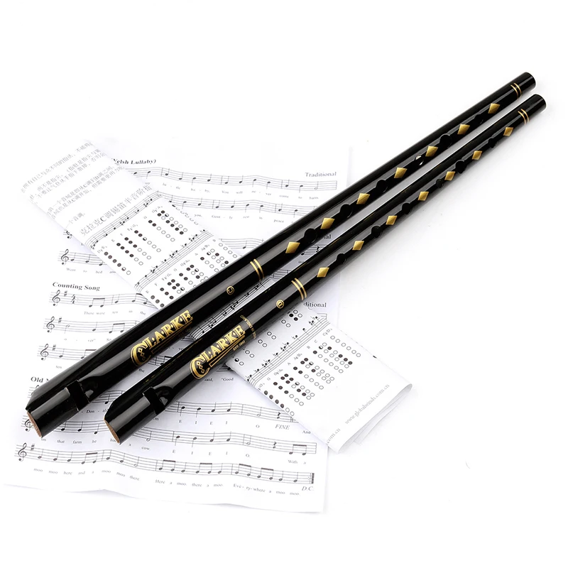 Traditional Clarke Flute Black C/D Key Whistle Ireland Musical Instrument Irish Whistle Flute Woodwind Instrument Flute