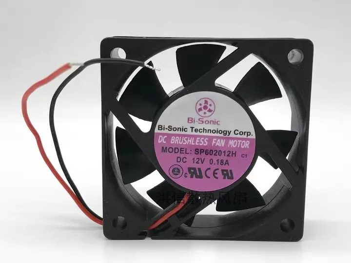

Бесплатная доставка Оригинальный SP 602012 H DC12V 0,18A 6CM 6020 2-проводной охлаждающий вентилятор