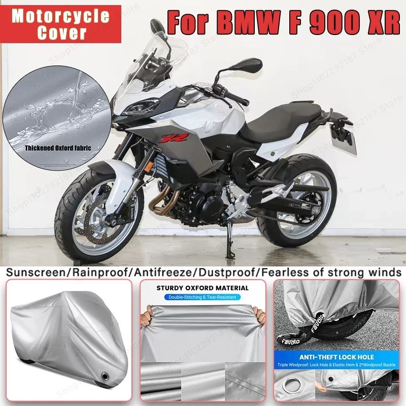 For BMW F 900 XR No Ear Motorcycle Cover - Outdoor Full Body Protection, Waterproof Dustproof Heat-Resistant Moto Accessory
