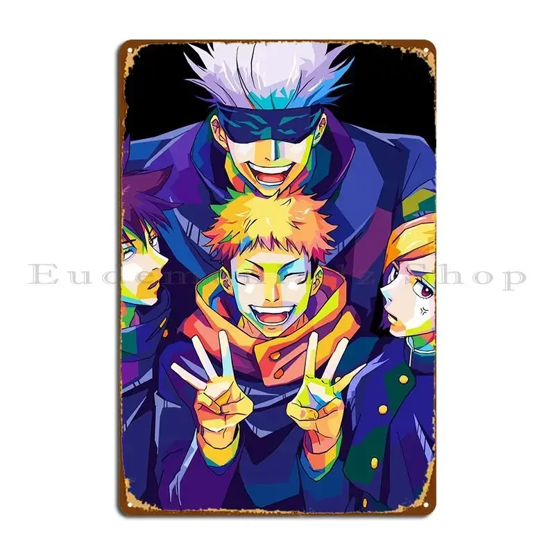 Jujutsu Kaisen Metal Sign Living Room Personalized Club Garage Custom Tin Sign Poster