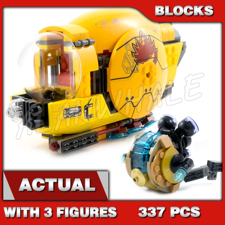 

337 шт., лазерная дрель Super Revengers Galaxy Guardians Ayesha's Revenge, золотой дрон 10745, строительный блок, игрушка, совместимая с моделью