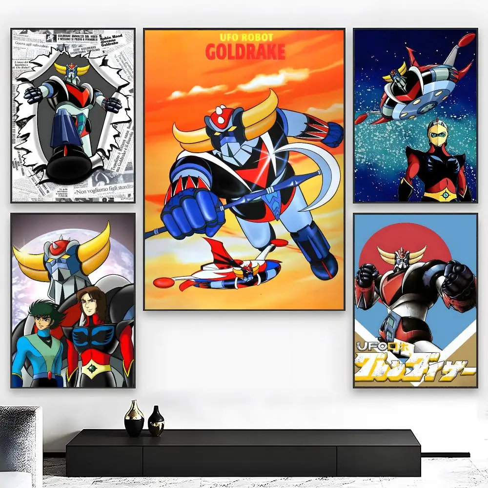 70s Mecha Anime G-Goldorak Poster Wall art print art suitable for living room bedroom bar parlor home decor gift