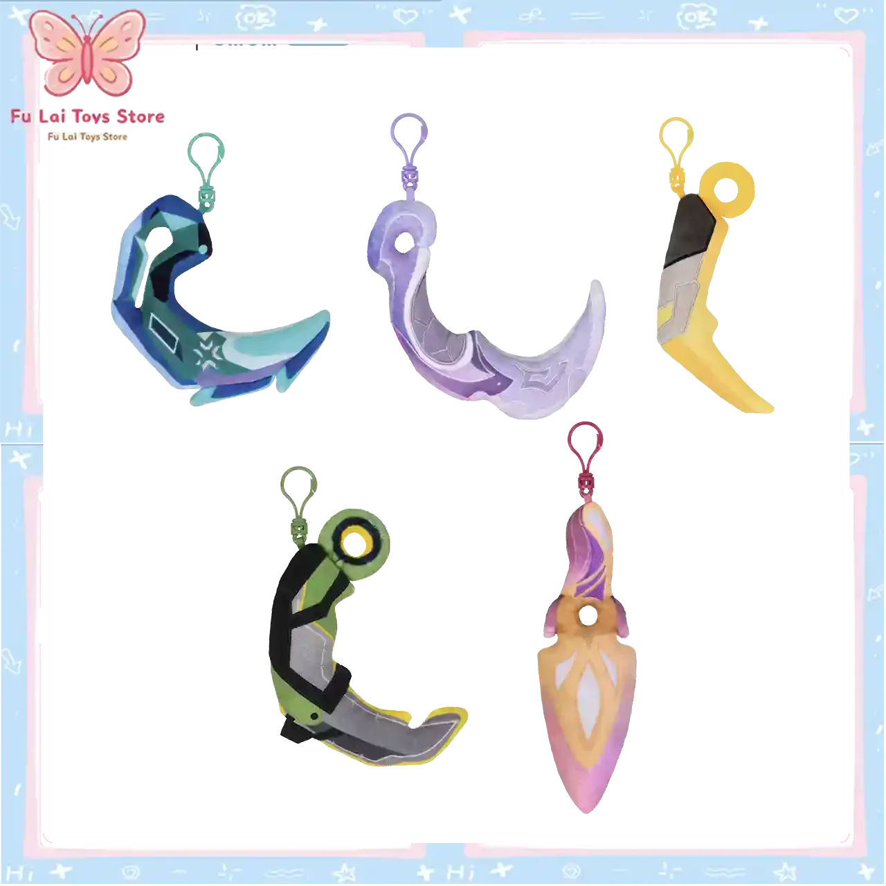 Original BilibiliGoods X VALORANT Plush Pendant Game Merchandise Collectible Cool Keychain Great Holiday Birthday Gift