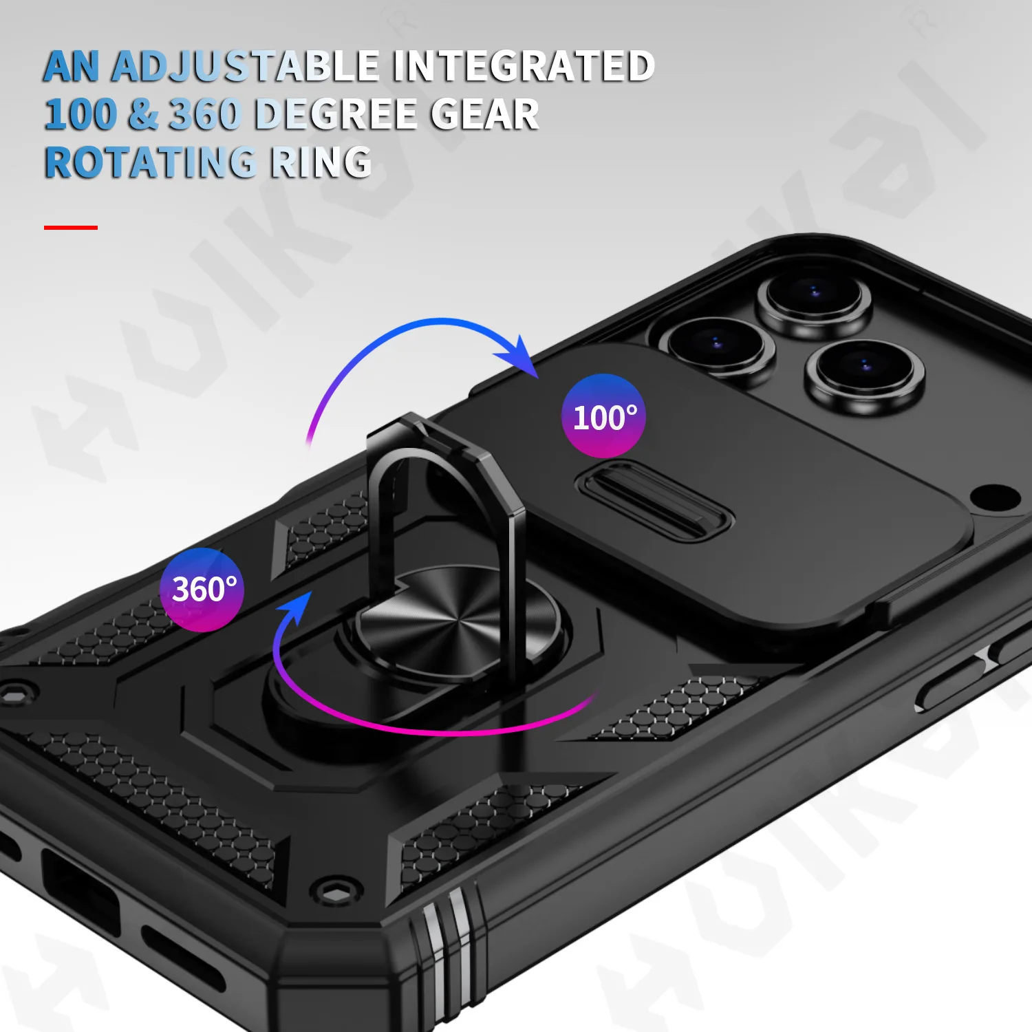 Case For iPhone 17 16 15 14 13 12 11 Pro Max XS Plus Heavy Duty with Camera 360 Degree Rotate Kickstand Sturdy Shockproof Cover