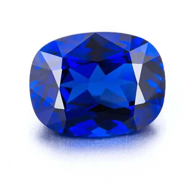 

Lab Grown Sapphire Royal Blue Color Rectangular Cushion Shape Charm Stones for Diy Jewelry Making Selectable AGL Certificate