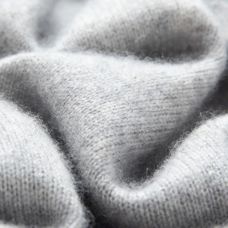 Men's Zipper Hooded Cardigan 100% Cashmere Knitted Sweater Autumn Winter Thick Warm Jacket Soft Comfortable Casual Business Tops