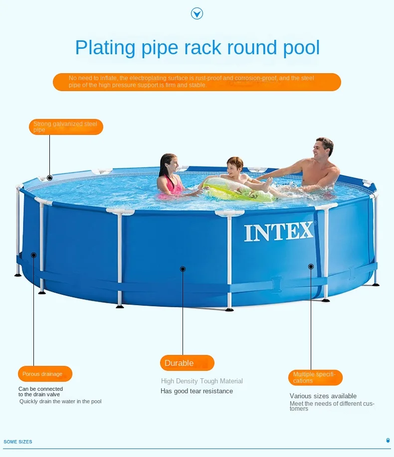 300cm full set metal frame steel rectangular square swimming Pool Pipe Rack Pond Large Bracket above ground filter summer