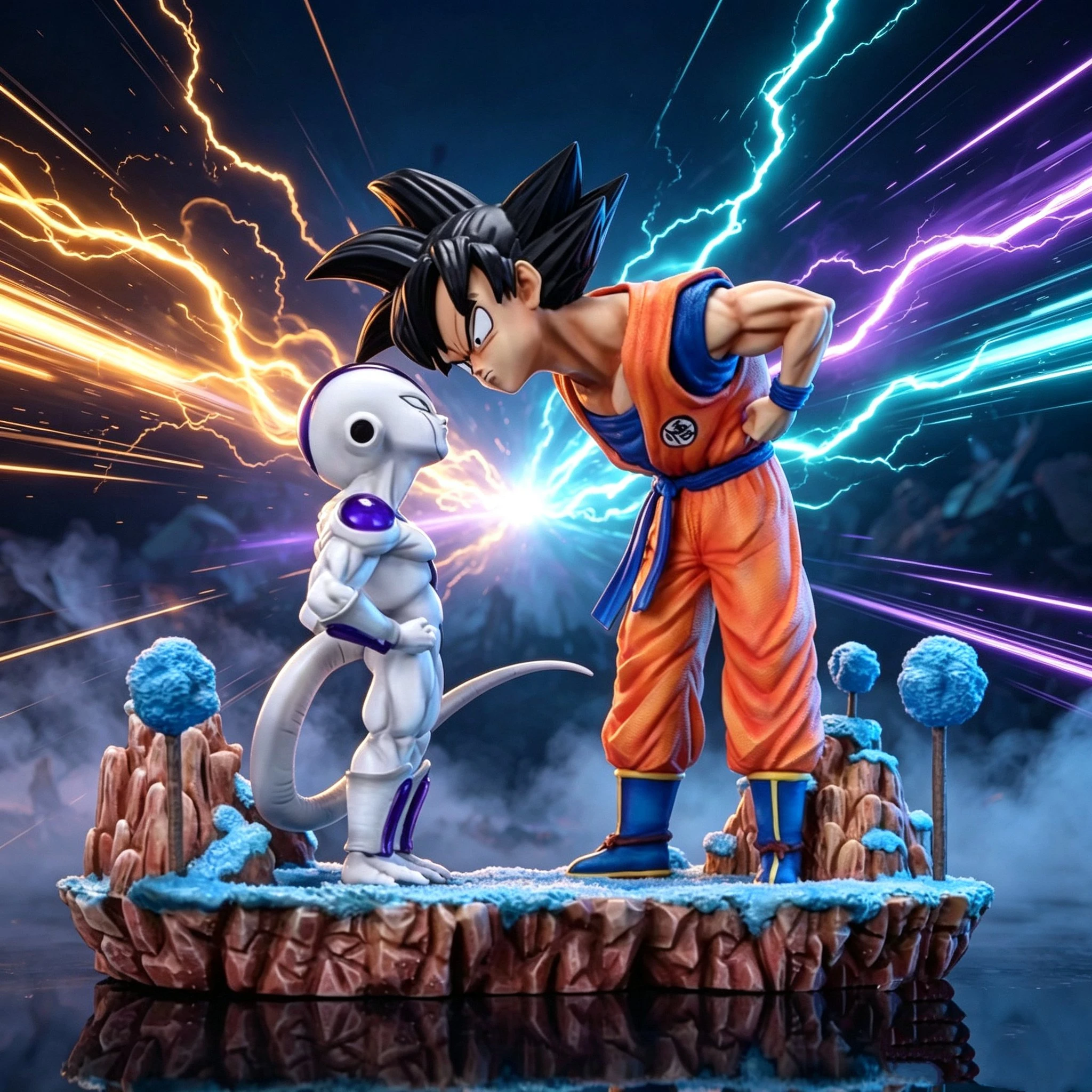 14cm/5.5in Anime Dragon Ball Z Figure DBZ Action Figure Goku vs Frieza Figure Collection Toy Gift