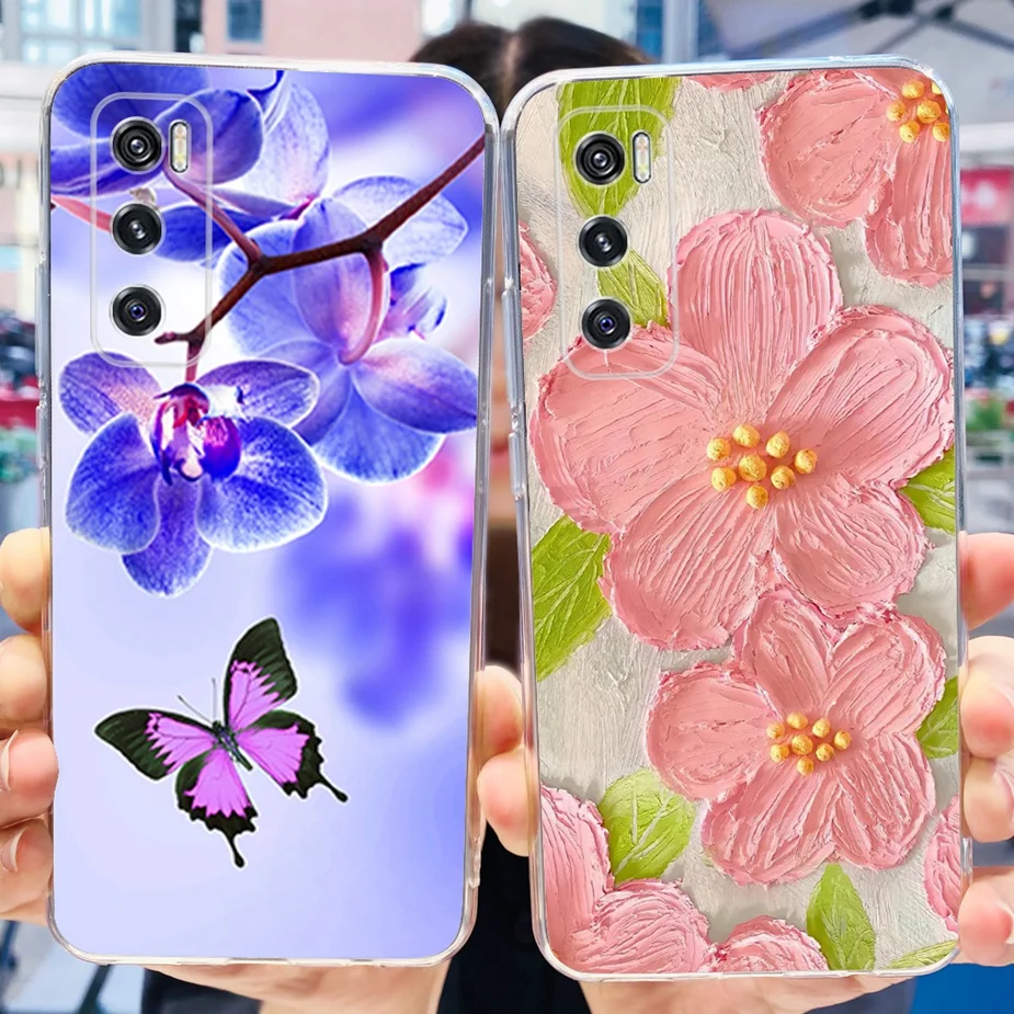 Casing ponsel silikon bening untuk Vivo V20 SE, casing ponsel silikon bening motif bergaya V2022 untuk Vivo V20 SE V20SE Fundas lembut 6.44 inci Bumper