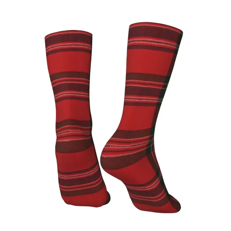 Divertente stampa il Clan scozzese MacFarlane Tartan calzini per uomo donna elastico estate autunno inverno percalle Plaid Crew Socks