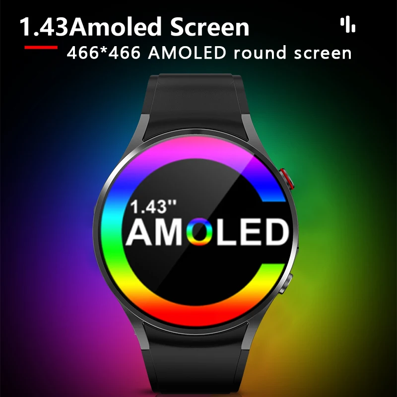 AMOLED Smart Watch Men Women Always on Display Clock Bluetooth Call Voice Control IP68 Waterproof Fitness Bracelet Smartwatch