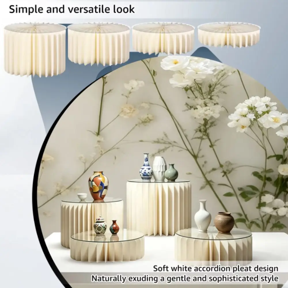 Centerpiece Folding Display Stand Paper Column Ornament Food Display Riser Roman Column Risers Dessert Stand Party