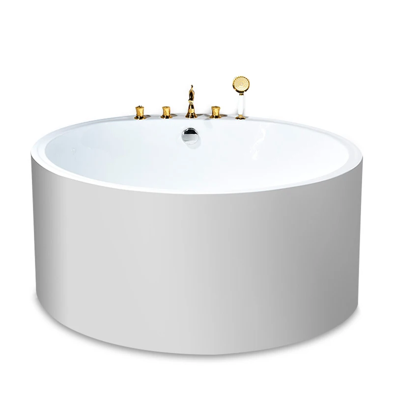 

Acrylic European independent double hotel villa round bath bed and breakfast embedded Internet celebrity bath