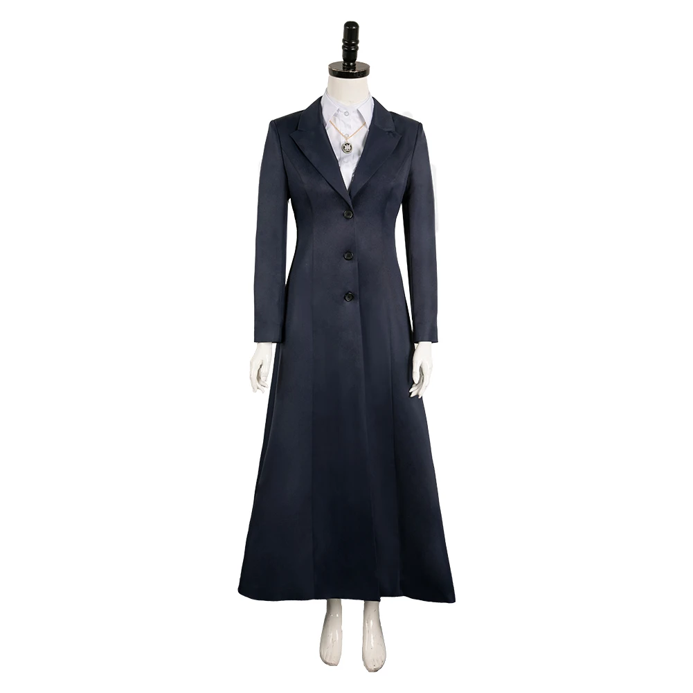 Costume de Cosplay Agatha pour Femme Adulte, Chemise, Manteau, Collier, Tenues d'Halloween, Carnaval, ixTrempée