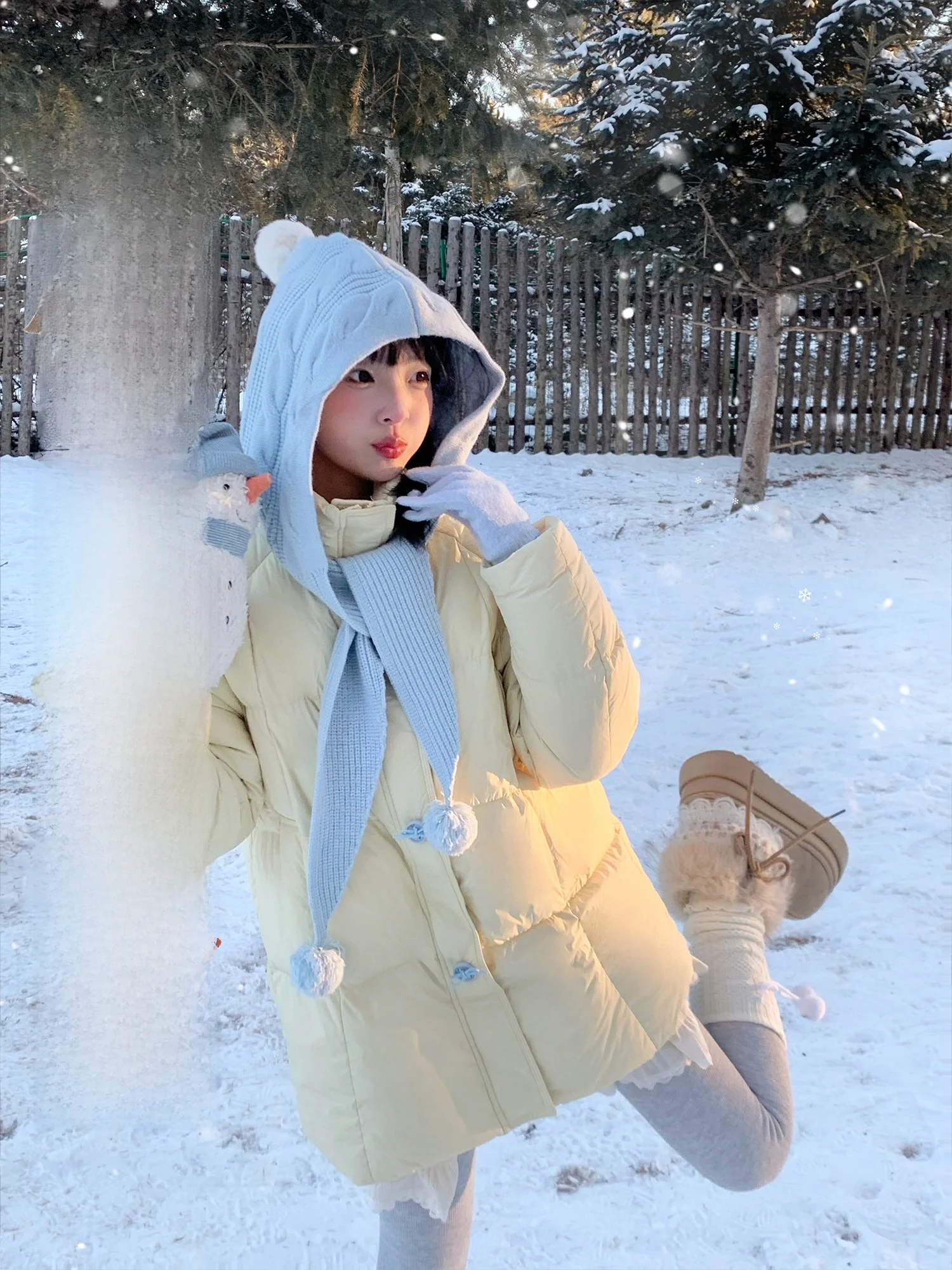 

Женская утепленная куртка-пуховик BibiBency Yellow Du с 90% пуха, новая коллекция, в национальном стиле