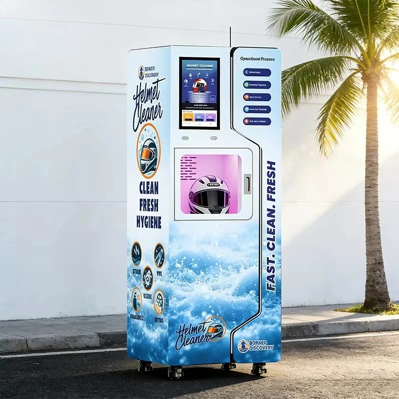 Customize Automatic Machine for Cleaning Helmets Helmet Cleaning Vending Machine Contactless