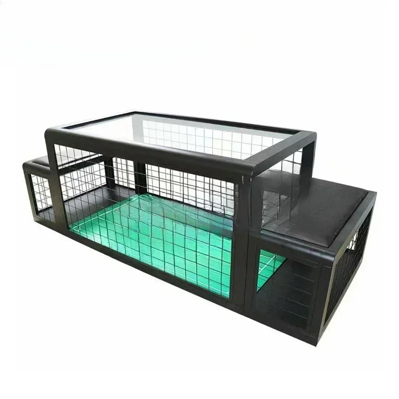 Children's entertainment area shopping center Two play football game table Football under the table