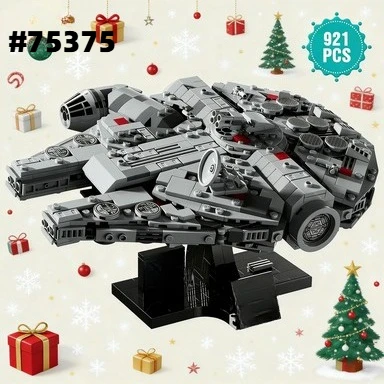 

Конструктор Hot Toys Star Wars: Millennium Falcon, модель космического корабля к 25-летию, 921 деталь, подарок для мальчиков