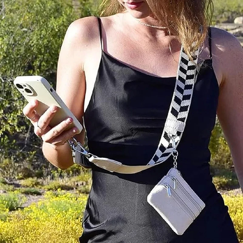 Cinturino per telefono con Clip per custodia con cerniera e cinturino per telefono con tracolla per portafoglio cordino per telefono a tracolla per donna Gilrs