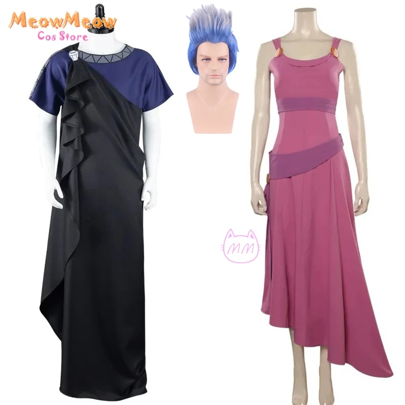 

Hercules Cos Megara Hades Косплей Костюм Мультяшный Парик Наряды Унисекс Мужчины Женщины Платье Халат Хэллоуин Фея Вечерние Костюмы Для Ролевых Игр