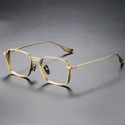Classic Blue Ray Blocking Anti-Blue Light Glasses Eye Protection Metal Square Eyeglasses Ultralight Frame Eyewear Men Women
