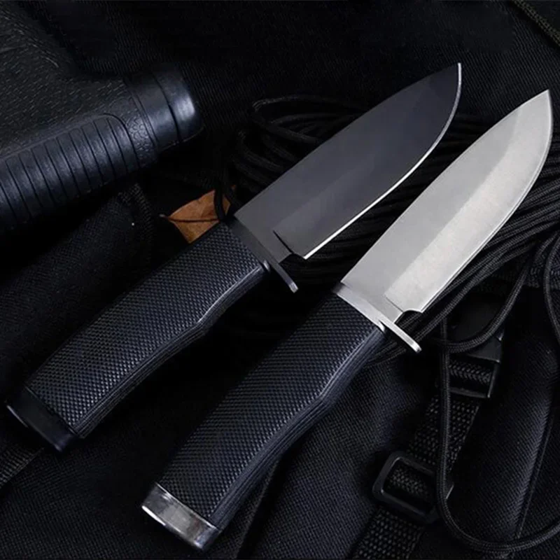 2025 جديد في الهواء الطلق التكتيكية الثابتة 440C شفرة فولاذية المطاط مقبض التخييم الصيد بقاء أدوات مستقيمة مع غمد النايلون