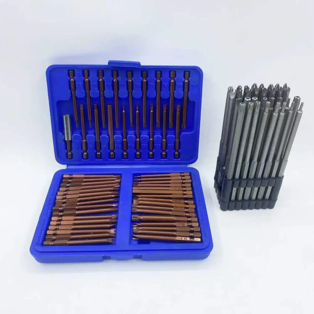 Magnetic Screwdriver Bit Set Extended Drill Driver Head Alloy Steel Multi Purpose Phillips Torx Hex Repair Tool Kit Set