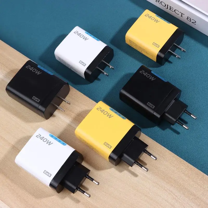 5 In 1 240W GaN USB C Charger Multi Port High Speed Quick Charging Adapter EU US Plug For Phone Tablet