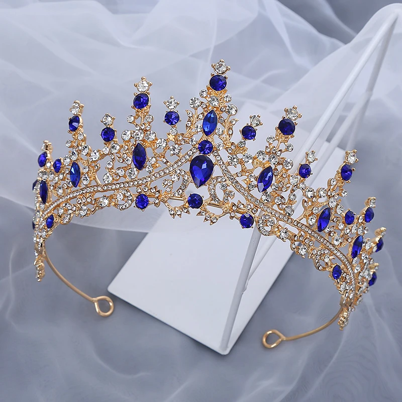 

Hot Pink Sparkly Crystal Queen Crown And Tiara Headband Baroque Bridal Diadem For Women Girls Wedding Prom Hair Jewelry