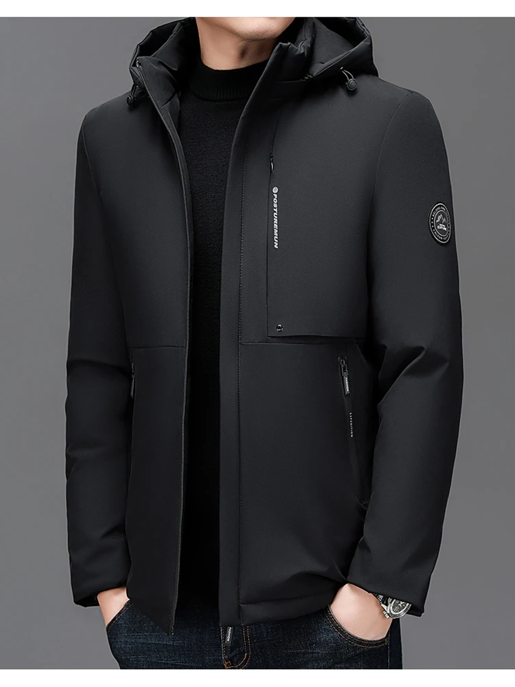 

Men Thicken Hooded Waterproof Outwear Warm Coat Business Men's Overcoat Parka Men Coats New Winter Jacket Fathers' Clothing
