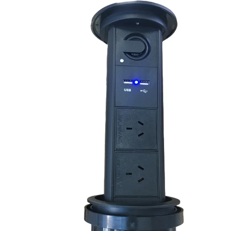 Kitchen Tabletop Countertop Worktop Motorized Pop Up Socket Power Tower Electrical Outlet Cooker Socket Tower Socket